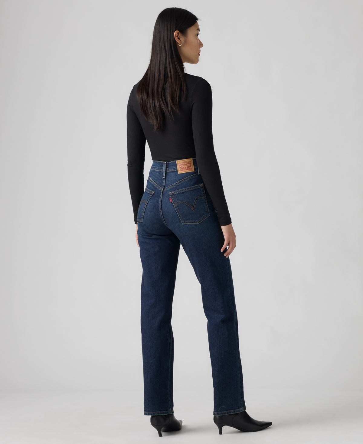 Levi's Women's Ribcage High-rise Straight-leg Jeans In Blue