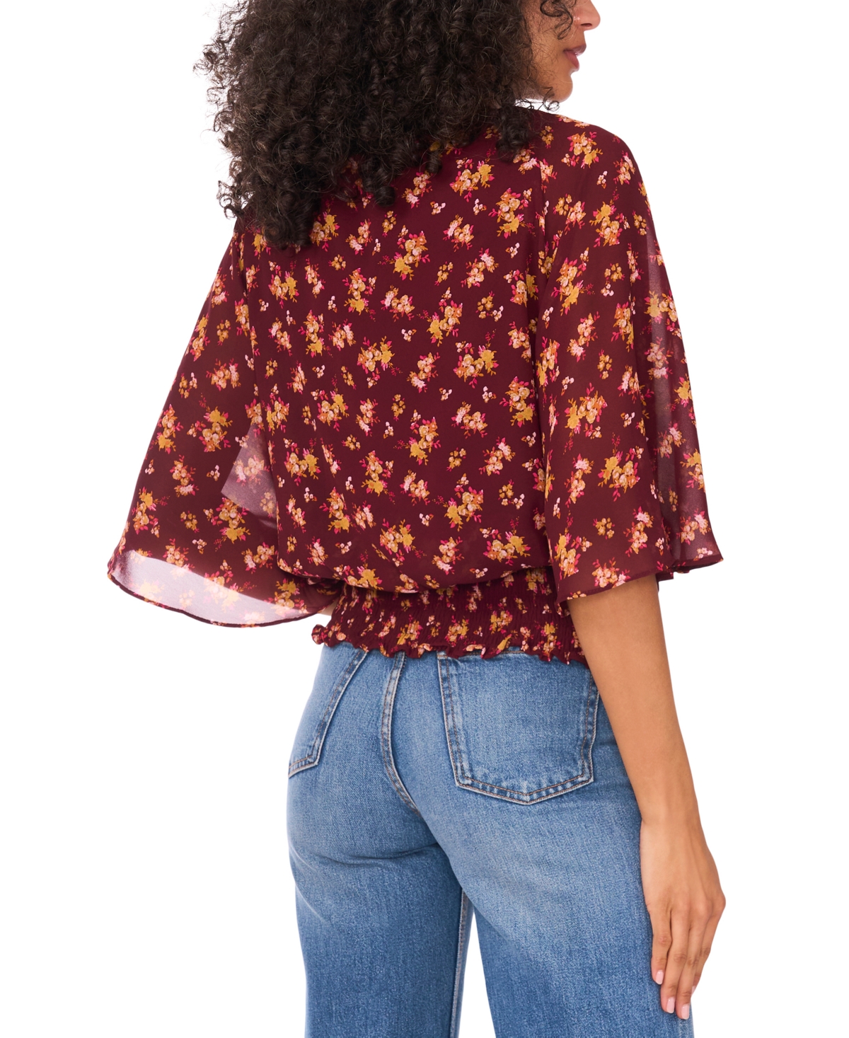 Sam & Jess Women's Smocked-waist Top In Multi