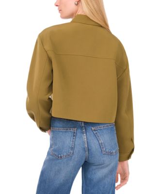 Women's V-Neck Cropped Jacket