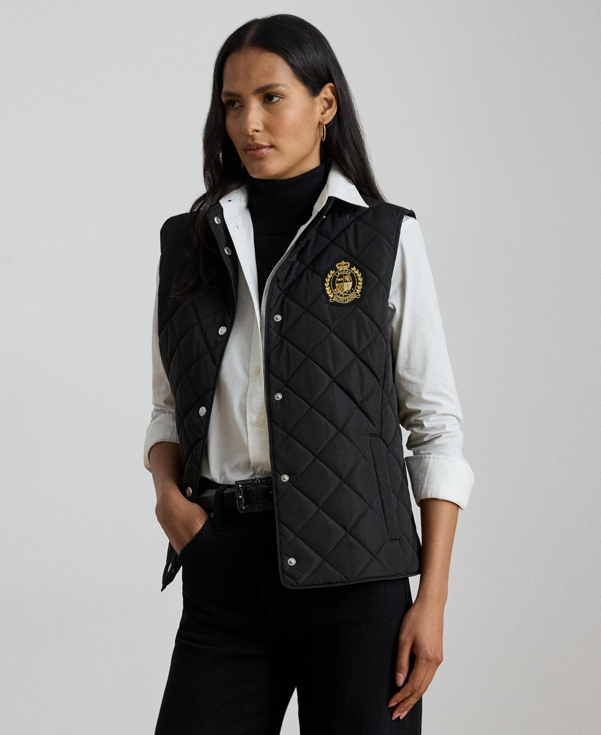 Ralph Lauren Women's Quilted Vest In Black