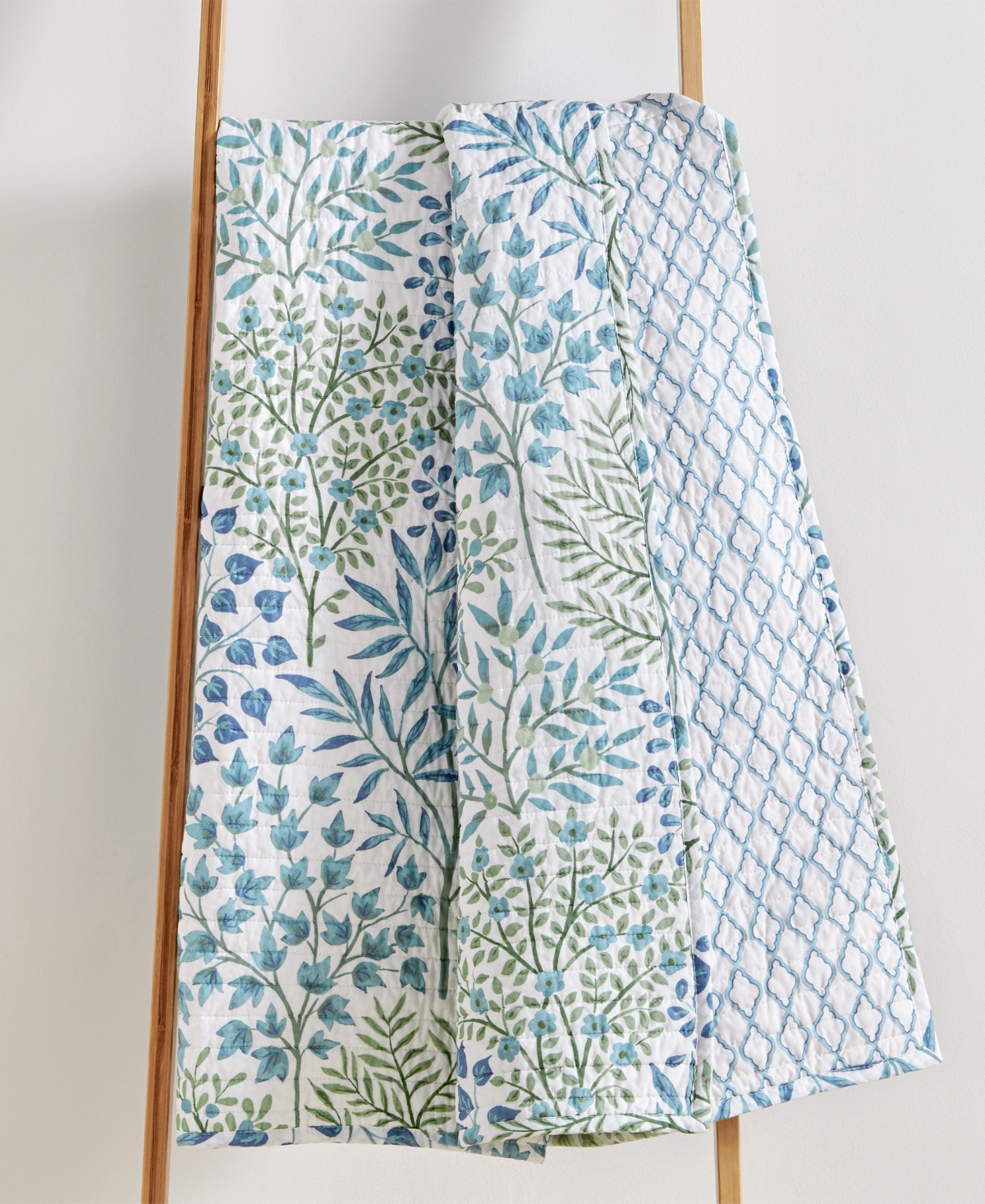 Levtex English Forest Reversible Quilted Throw, 50" X 60" In Green