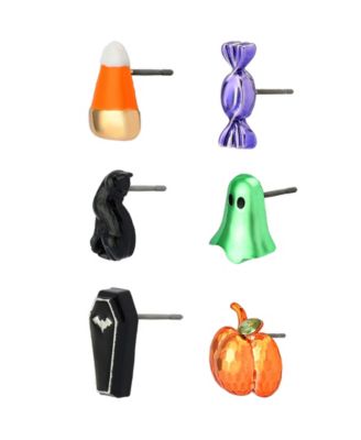 Faux Stone Halloween Spooky Stud Earring Set
