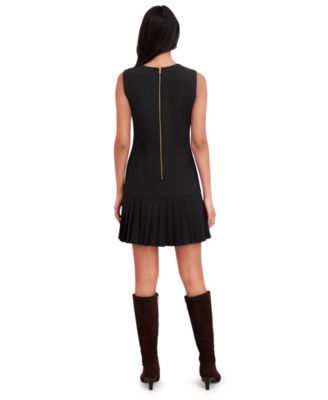 Petite Sleeveless Box Pleat A-Line Dress