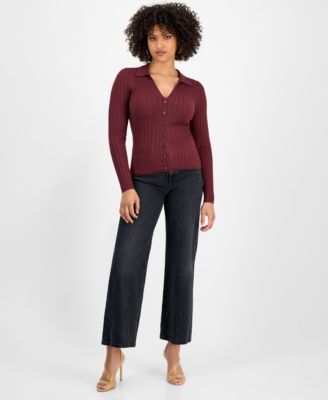 Women's Long Sleeve Ribbed Miranda Sweater