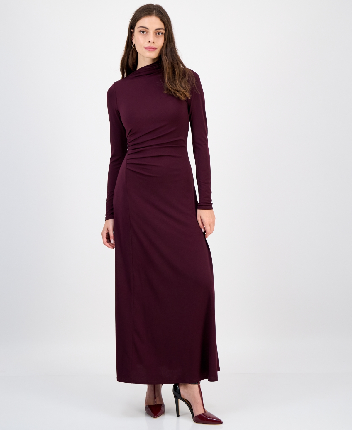 Rachel Rachel Roy Women's Ramy Long-sleeve Pull-on Maxi Dress In Purple