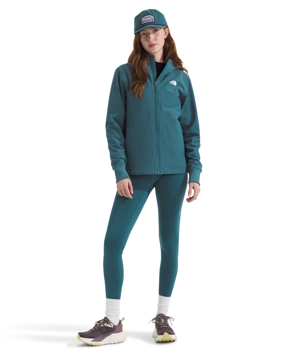 The North Face Women's Shelbe Raschel Zip-front Fleece-lined Hoodie Jacket In Green