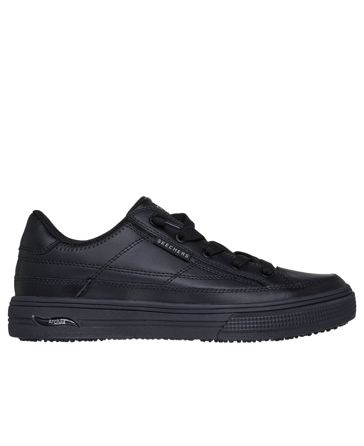 Skechers Women's Work Slip-resistant: Arch Fit Arcade Casual Work Sneakers From Finish Line In Black