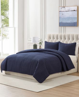 Seventh Studio Cable Knit Pinsonic Microfiber Quilt Sets In Green