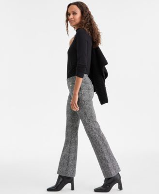 Herringbone Bootcut Pants, Petite & Petite Short, Macy's Exclusive