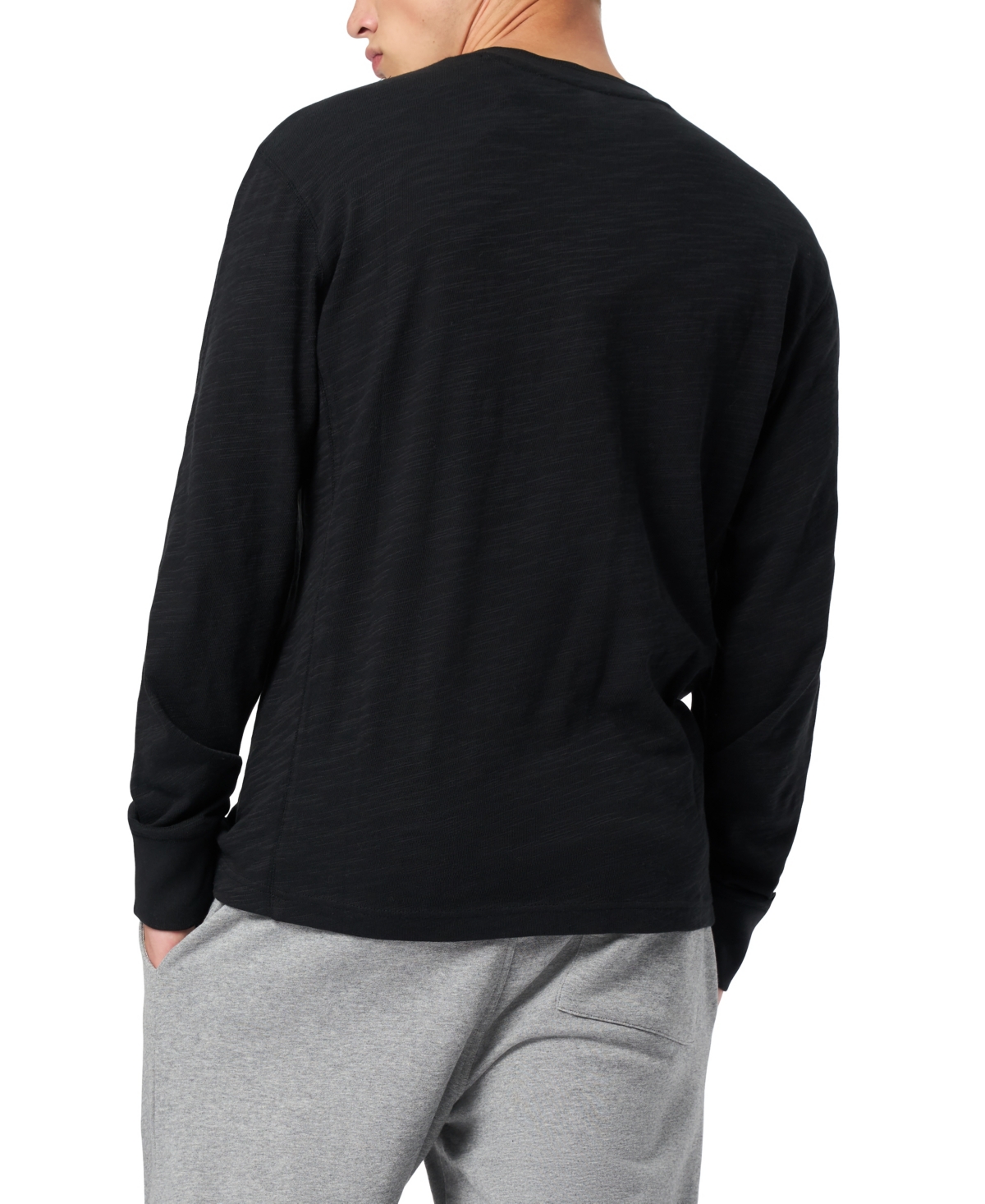 Buffalo David Bitton Mens Knit Cotton Henley Shirt In Black