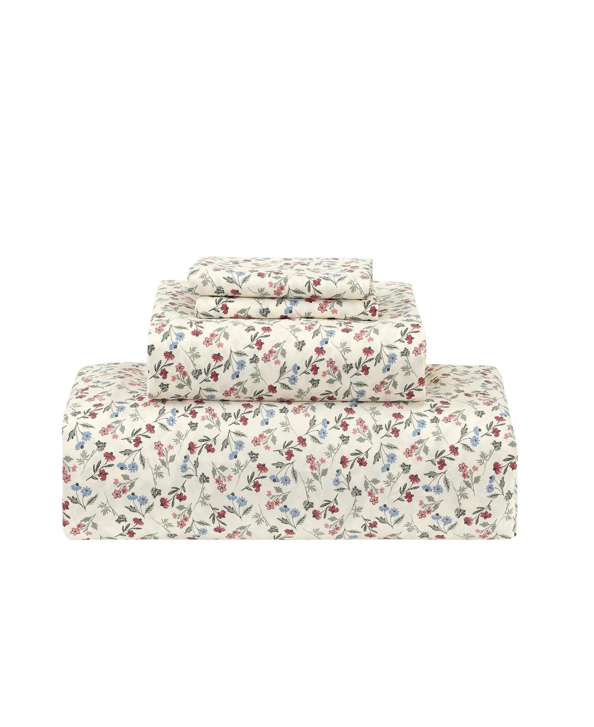 Sunham Microfiber Easy Care Printed 4-pc. Sheet Set, California King