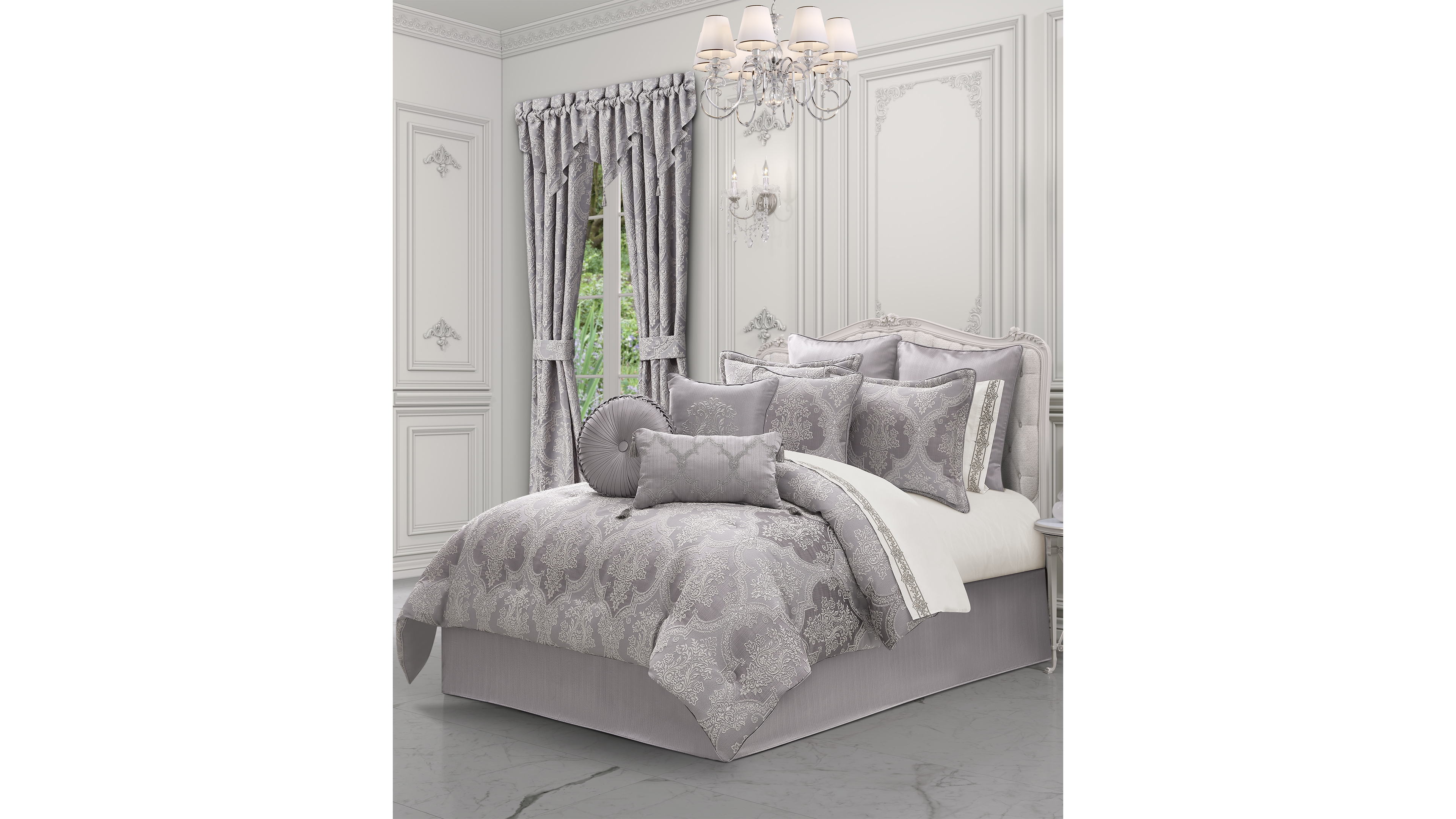 J Queen New York Mary Damask 4-Pc. Comforter Set, Queen