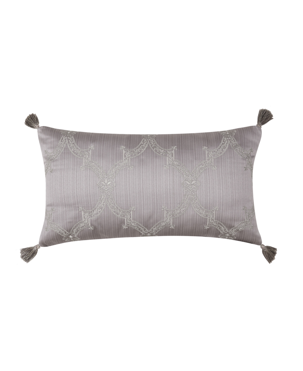 J Queen New York Mary Boudoir Embellished Decorative Pillow, 15" X 21" In Purple