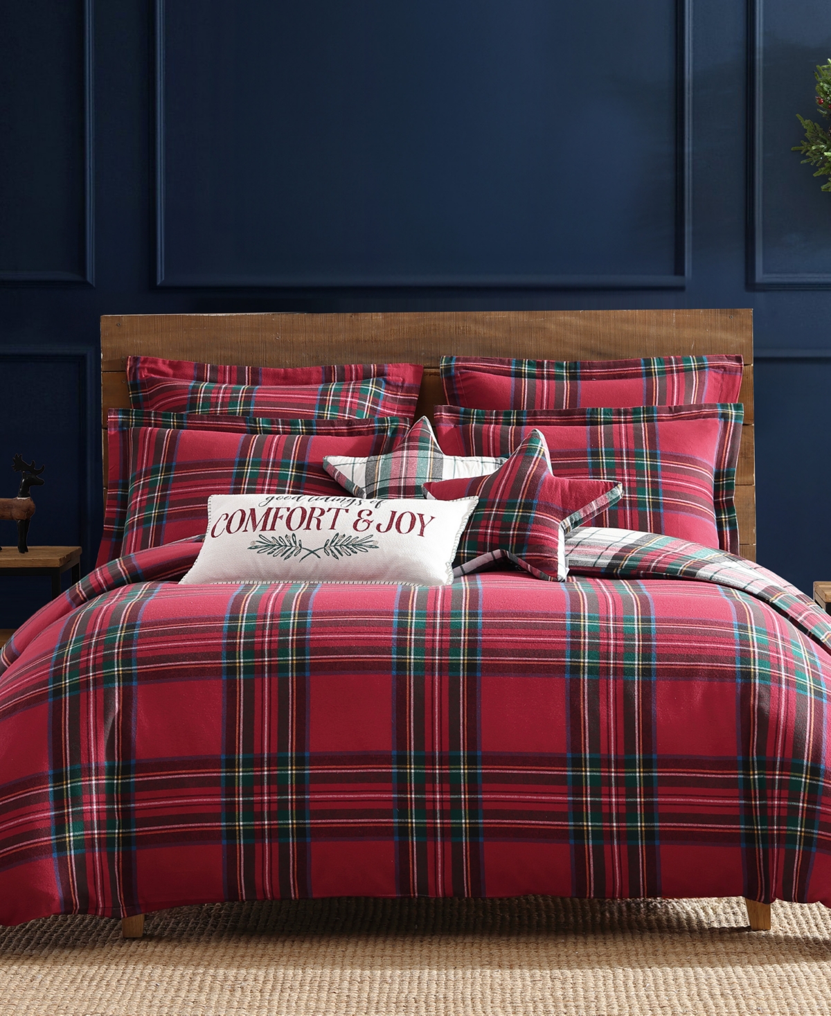 Levtex Spencer Plaid Comfort Embroidered Decorative Pillow, 12" X 24" In Multi