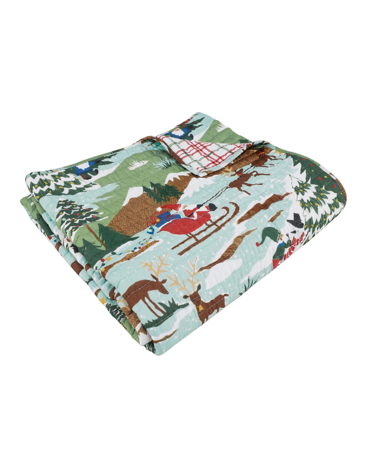 Levtex Merry Mountains Reversible Quilted Throw, 50" X 60" In Multi