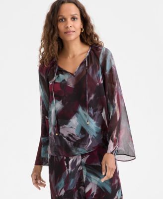 I.N.C. International Concepts - Petite Tie-Front Top