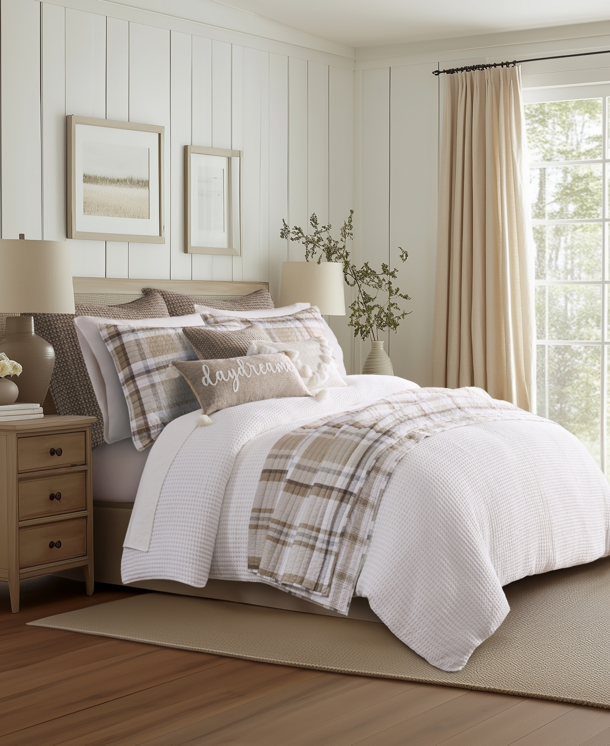 Levtex Spencer Red Plaid Reversible Quilt, Twin In Brown