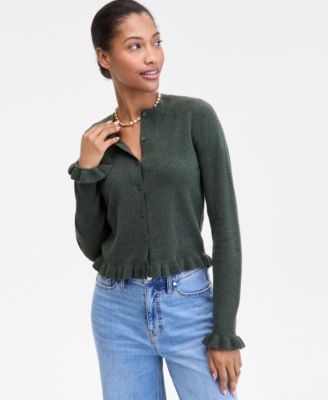 Women's Ruffle-Hem Cardigan, Macy's Exclusive