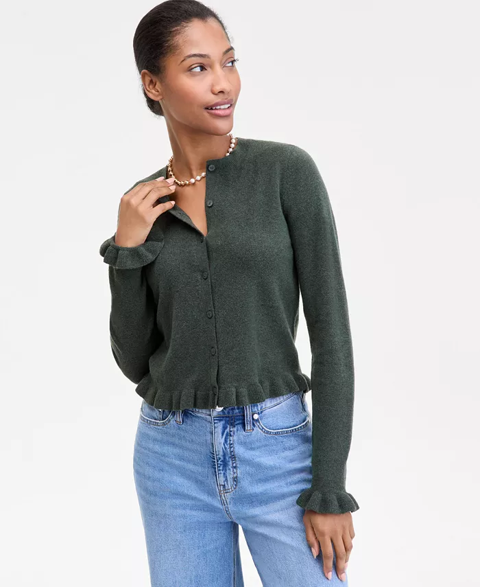 Women's Ruffle-Hem Cardigan