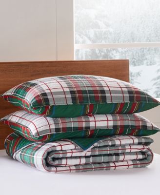 Spencer Plaid Reversible Bedspread, Queen