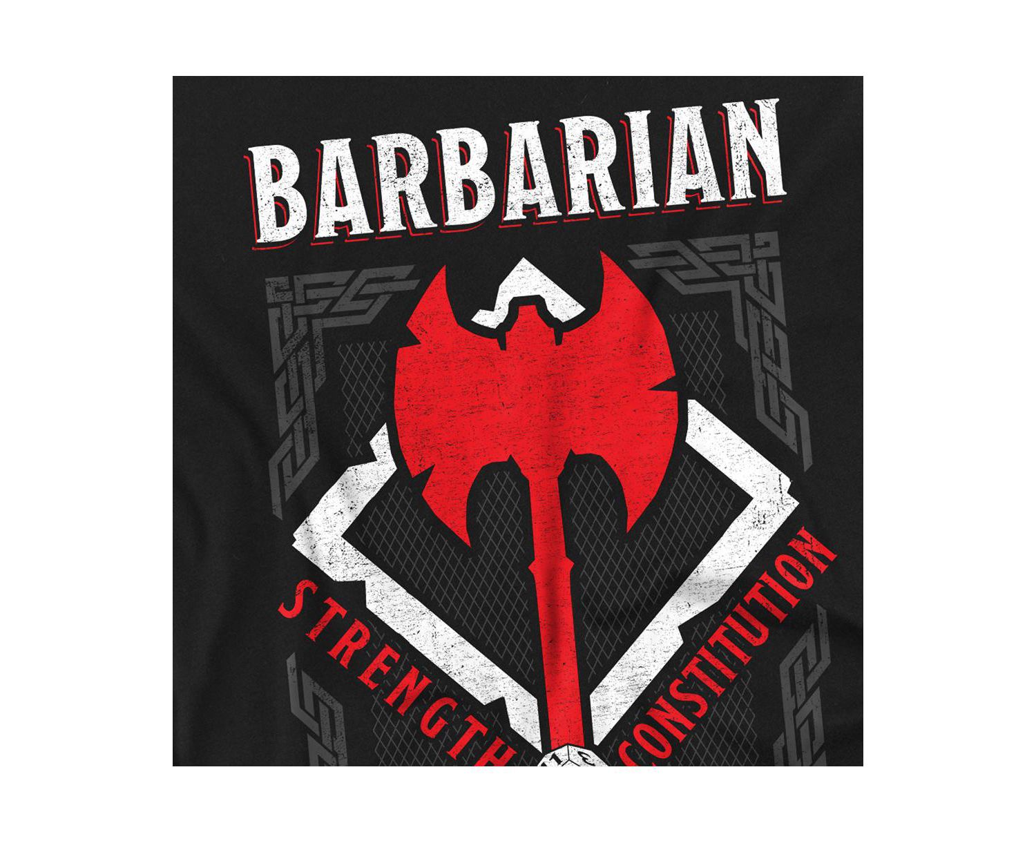 Big & Tall Dungeons Dragons Barbarian Strength Constitution T-Shirt