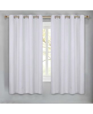 Superior Nyan 100% Blackout Machine Washable Curtains, Set of 2 Panels, 52 X 63