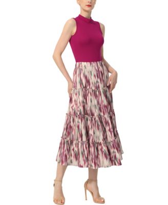 Women's Tiered Midi Skirt