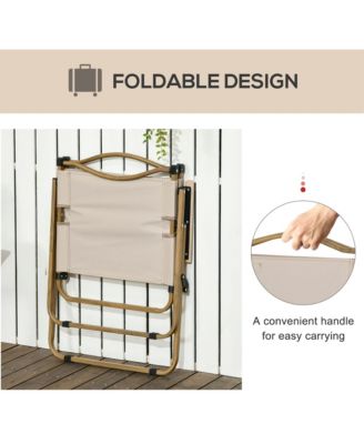 Set of 2 Folding Camping Chair, Portable Armchairs,