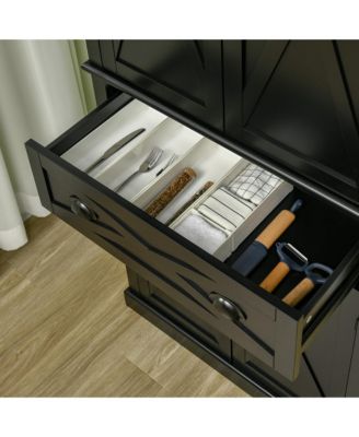 72" Kitchen Pantry Storage Cabinet with Adjustable Shelves