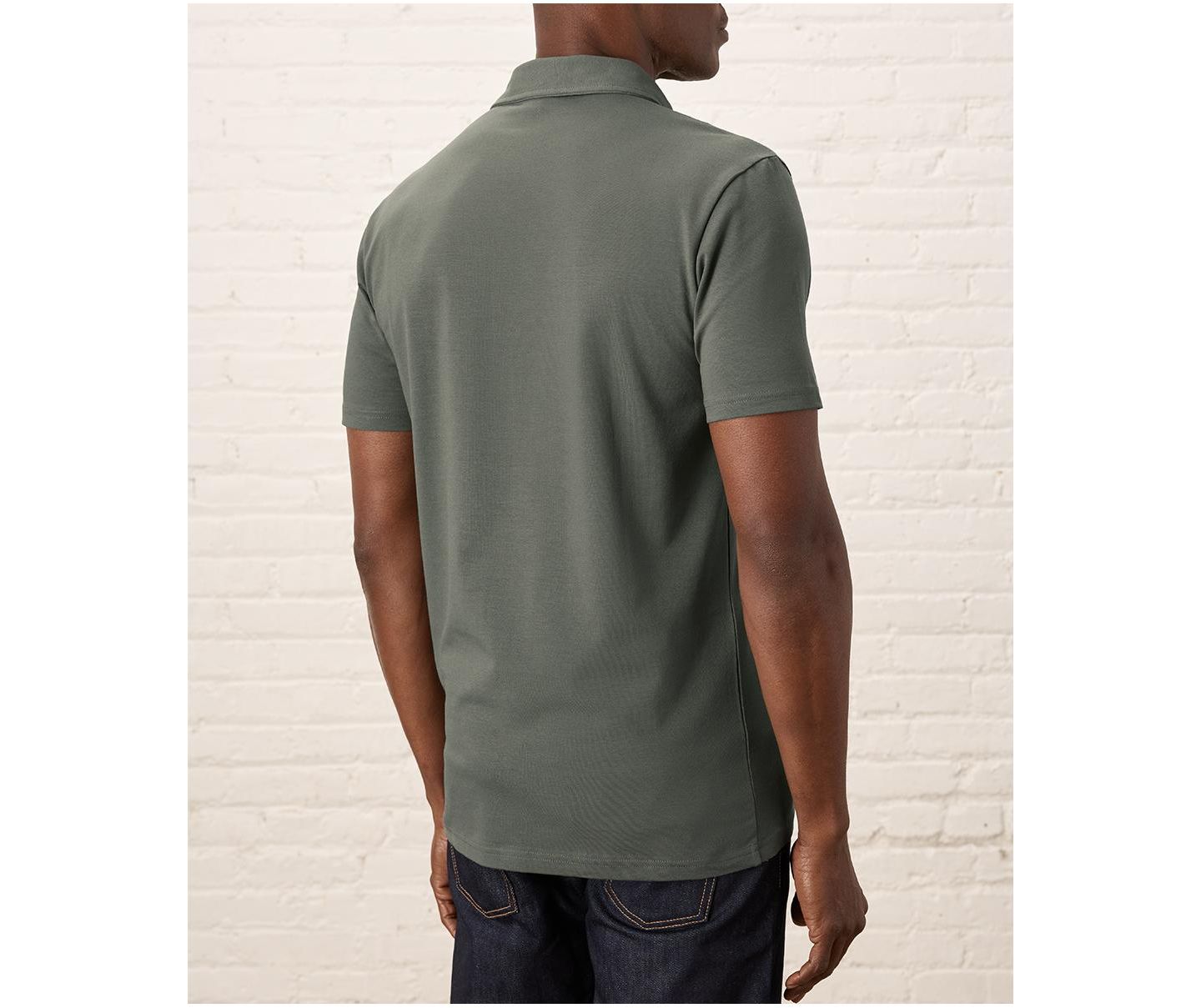 Мужское поло Pact Organic Cotton Luxe Stretch Jersey Slim Polo, цвет: Чёрный — фото 4