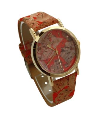 Multi Cork Style Strap Women Watch
