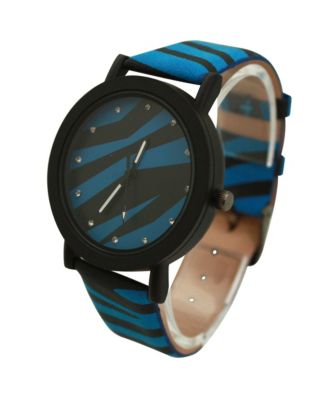 Blue Zebra Colorful Strap Women Watch
