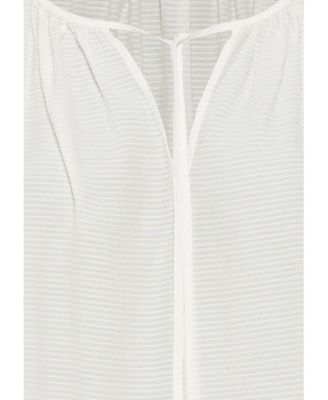 Women's Tie Neck Tunic Blouse