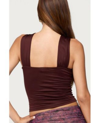 Womens Rivera Ring Cut Out Top