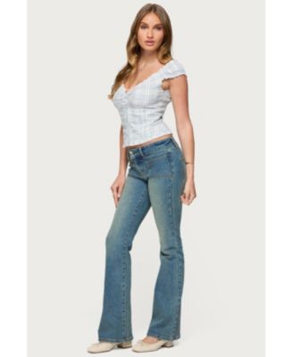 Women's Dolsy Plaid Button Up Top