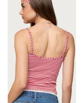 Womens Two Piece Striped Headband Tank Top