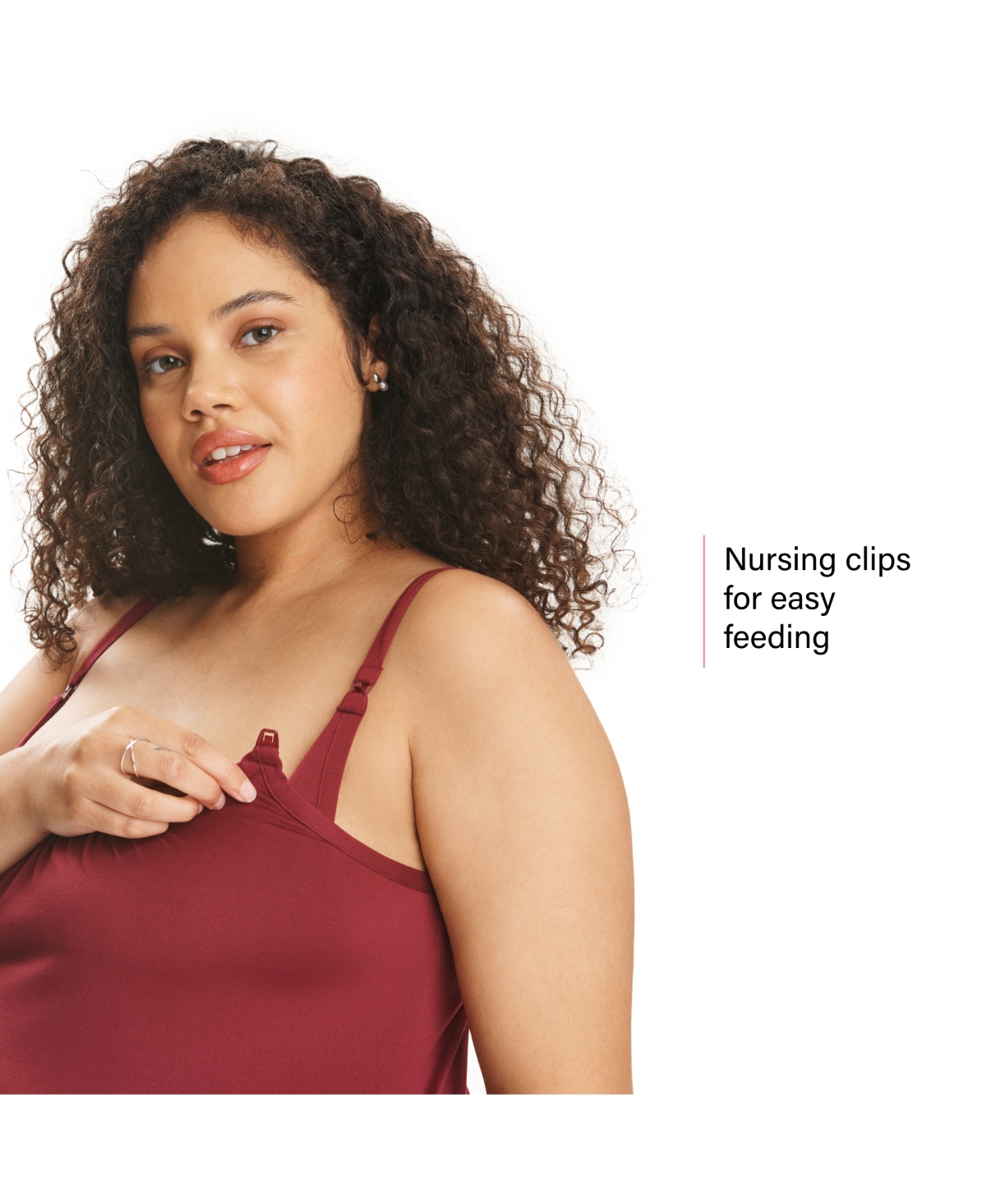 Motherhood Women's Maternity Sleeveless Swing Nursing Cami with Foldover Waistband Pant Sleep Set