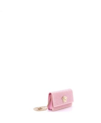 Palazzo Medusa Chain Crossbody Bag Crystal Embellished Leather