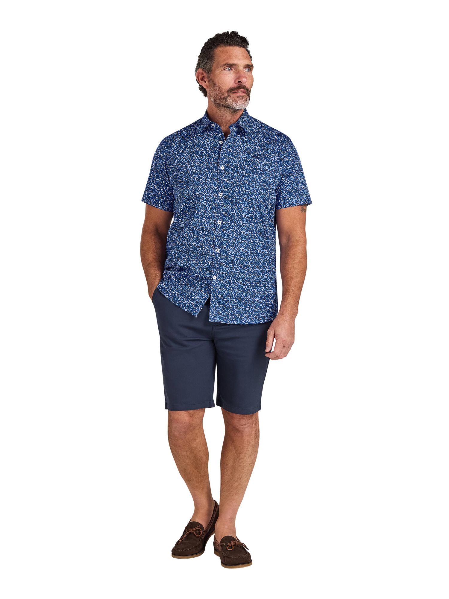 Men's Short Sleeve Flower Bud Shirt