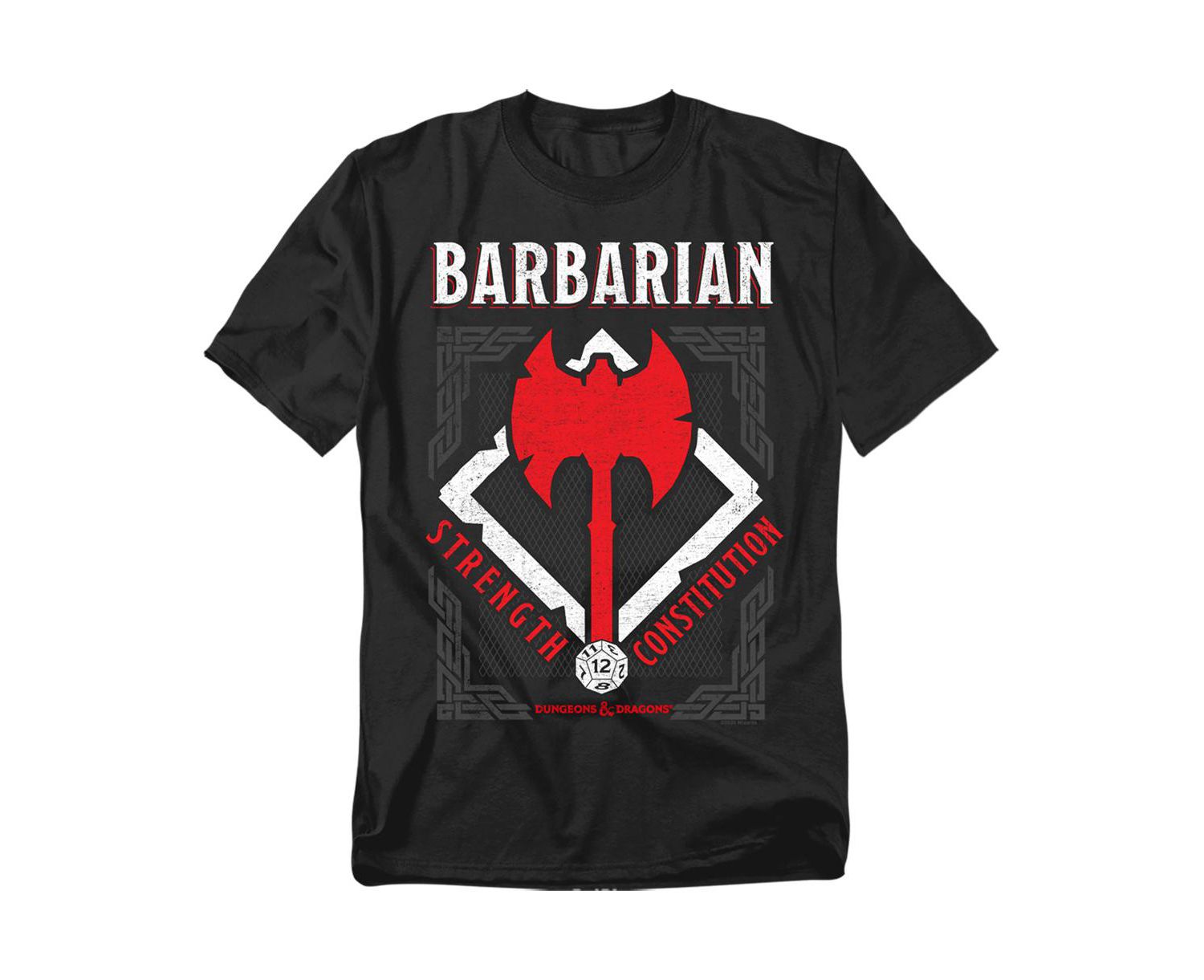 Big & Tall Dungeons Dragons Barbarian Strength Constitution T-Shirt