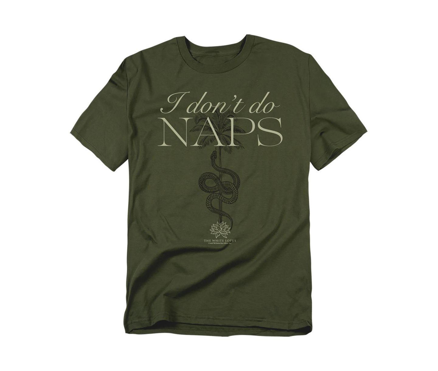 Мужская футболка Logovision The White Lotus White Lotus I Don't Do Naps, цвет: Зелёный — фото 1