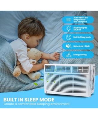 8,000 BTU Window AC - Dehumidify & Fan Modes, Quiet Operation, Remote Control, Easy Installation, Ideal for Home & Office, Cools 370 Sq. Ft