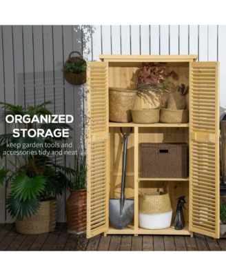 5&#39; x 3&#39; Wooden Garden Storage Shed with Asphalt Roof, Natural