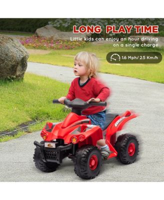 6V Kids ATV 4 Wheeler Quad Car w/ Music for 2-6 Years,