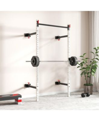 Folding Squat Rack with Pull Up Bar, 1000 Pounds Capacity,