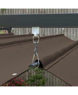 10' x 13' Metal Pergola with Retractable Canopy,