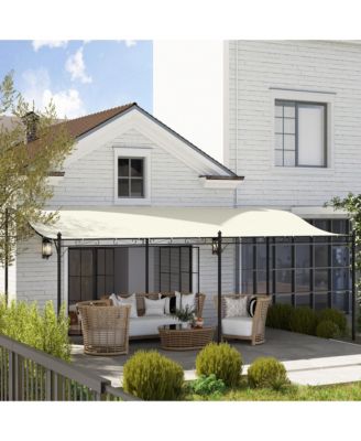 10' x 20' Outdoor Pergola Canopy, Metal Patio Canopy, Dark