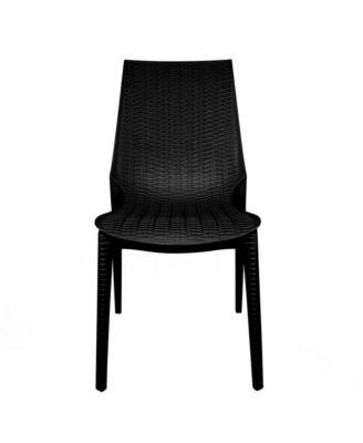 Kent Outdoor White Table With 2 Black Chairs Dining Set