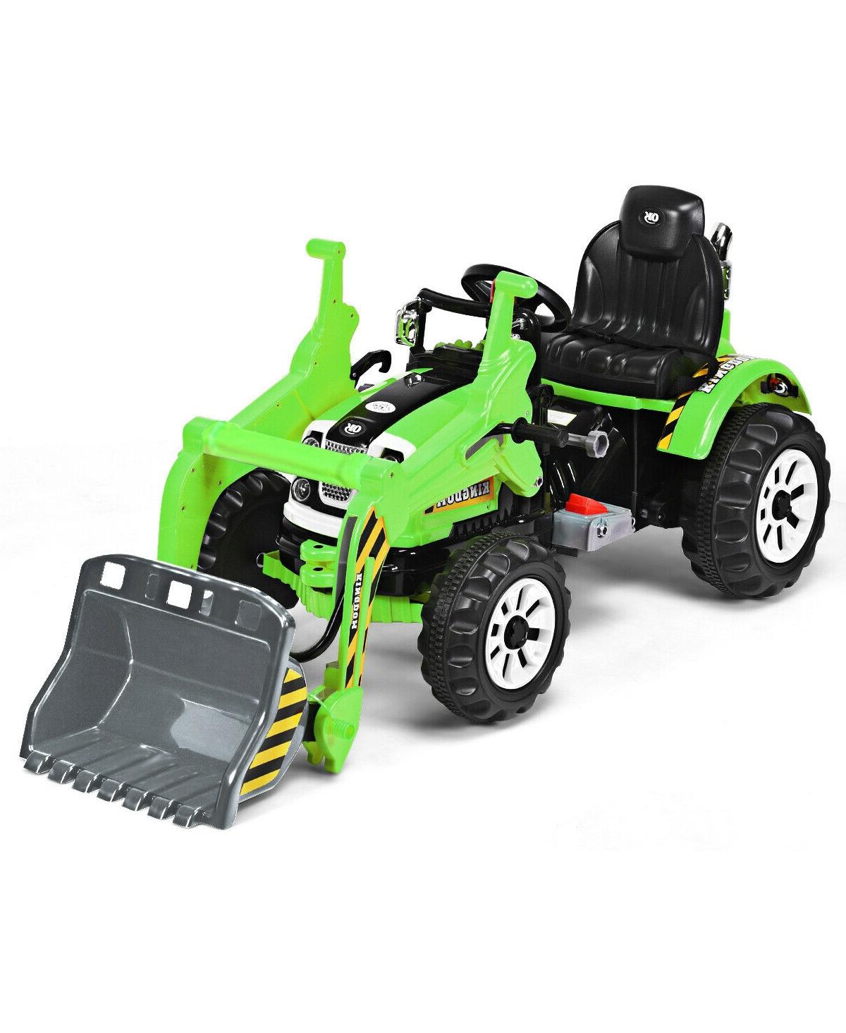 12V Battery Powered Kids Ride-On Dumper Truck - Green