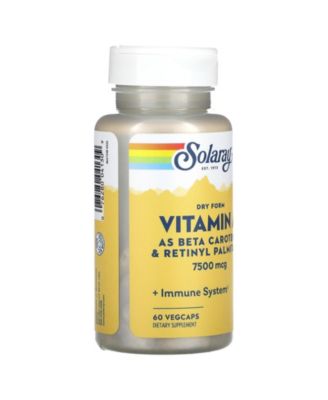 Dry Form Vitamin A  7 500 mcg  -  60 VegCaps